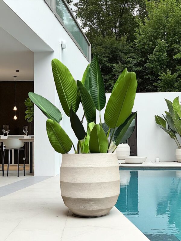 Beige pot 52x52 cm (binnen& buiten) - Afbeelding 2