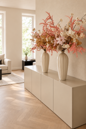 Boeket ‘Perfect Peach’ incl vaas