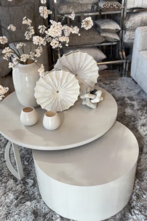 Discus vaas wit L